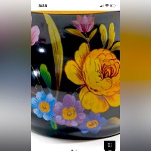 Mackenzie-Childs Black Flower market Mugs -1 available